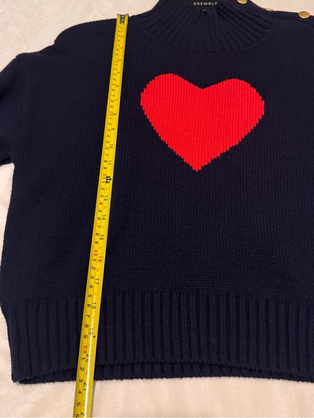 Free Assembly Women's Mock Neck Button Sweater with Long Sleeves, Medium - Picture 3 of 5